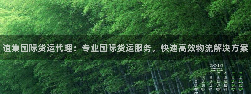 尊龙手机官方客户端下载安卓：谊集国际货运代理：专业国际货