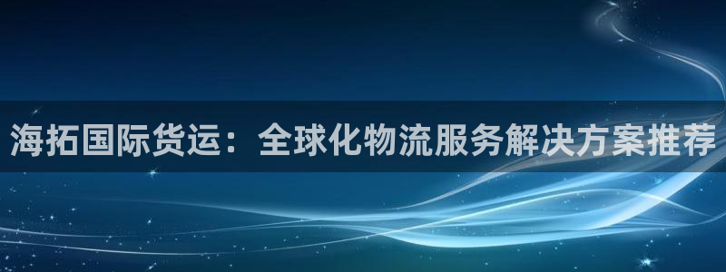 尊龙app最新版本官网：海拓国际货运：全球化物流服务解决